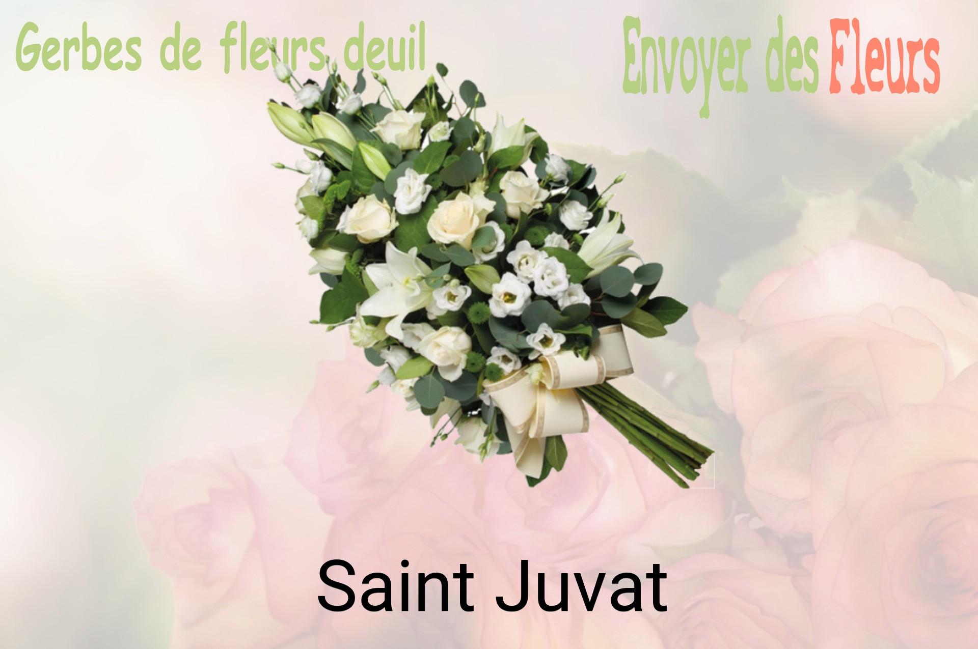 Gerbe de fleurs de deuil livrée à Saint-Juvat